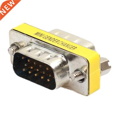 15 Pin VGA SVGA Gender Changer Adaptor Connector Coupler Mal