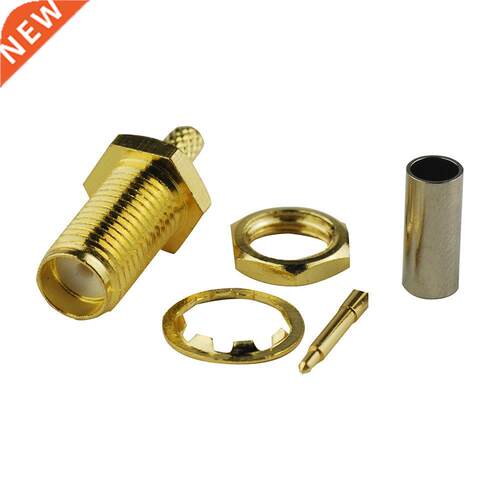 10Pcs RP Reverse SMA female Jack Straight Goldplated RF Coax