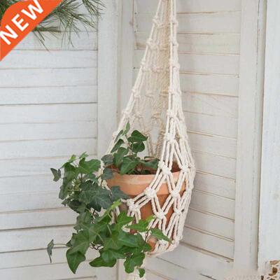 Bohe Style Handwoven Tapestry Flower Basket Hand Woven Hollo