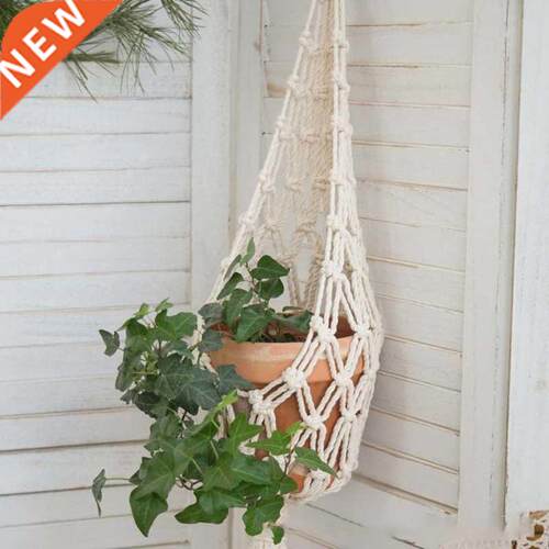 Bohe Style Handwoven Tapestry Flower Basket Hand Woven Hollo