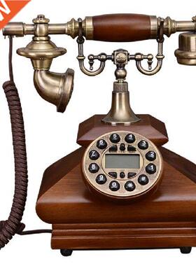 European-style Antique Retro Telephone Solid Wood Landline