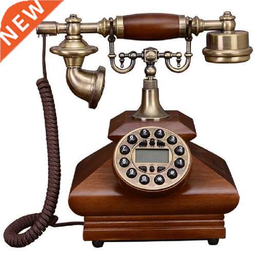 European-style Antique Retro Telephone Solid Wood Landline