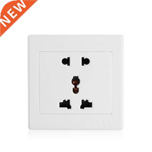 White Socket Panel Universal 5 Hole 10A Electric AC Power Ou