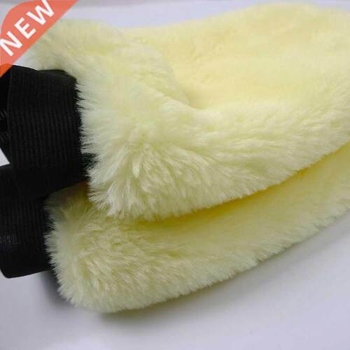 1pcs Real Sheepskin Mitt Car Soft Polishing Glove Lambswool