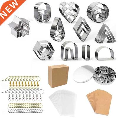 27Pcs Polymer Clay Cutters 11 Shapes Earring Making Kit Mold