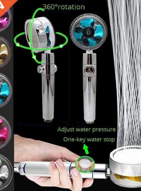 Pressurized Rainfall Shower Head Adjustable 60°Spin Water