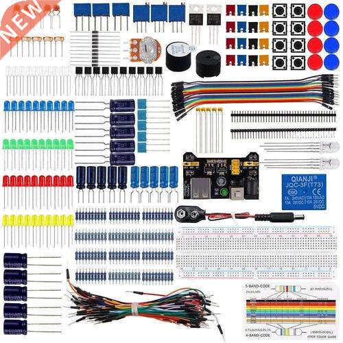 Diy Electronics Basic Starter Kit Breadboard,Jumper wires,Re