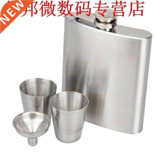 Portable Stainless Steel 7oz Hip Flask Flagon Whiskey Wine P