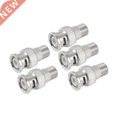 F Female to BNC Male Coax RF Connector RG6 RG59 Adapter x 5
