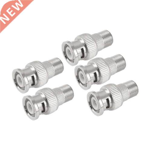 F Female to BNC Male Coax RF Connector RG6 RG59 Adapter x 5