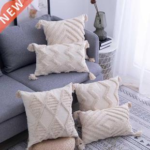 Simple Square Tassel European Style Sofa Pillow Ins Cushion