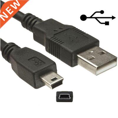 1.8M USB 2.0 Black 5-Pin Data Charger Cable for Ps3 Game Wir