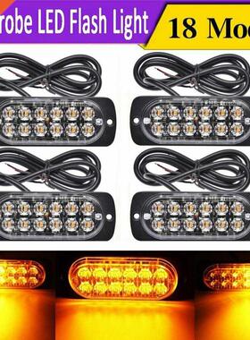 4pcs 12 Stroe Led er Hazard eacon Emergency Flashing