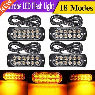 4pcs 12 Stroe Led er Hazard eacon Emergency Flashing
