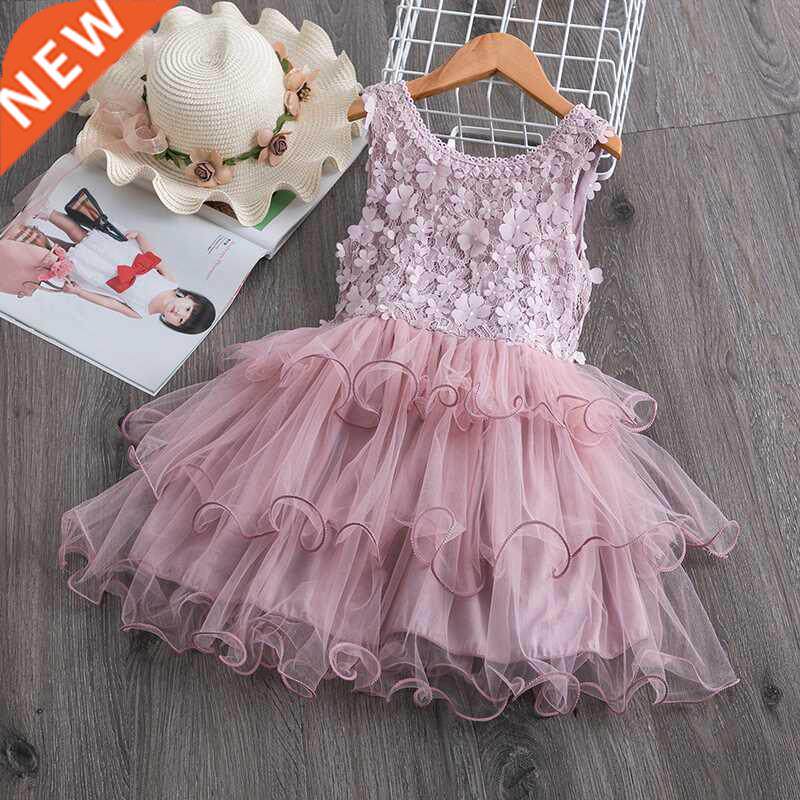 Kids Clothes Casual Wear Summer Party Dress Girls Dresses Tu图片