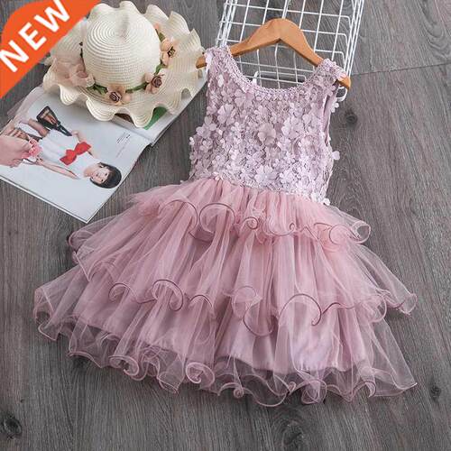 Kids Clothes Casual Wear Summer Party Dress Girls Dresses Tu