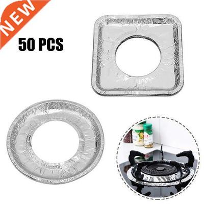 50PCS Aluminum Foil Kitchen Stove Protector Burner Covers