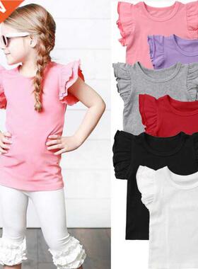 0-6Y Cute Newborn Toddler Kids Baby Girl T Shirts Clothes Fl