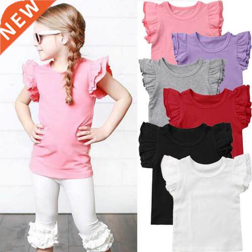 0-6Y Cute Newborn Toddler Kids Baby Girl T Shirts Clothes Fl