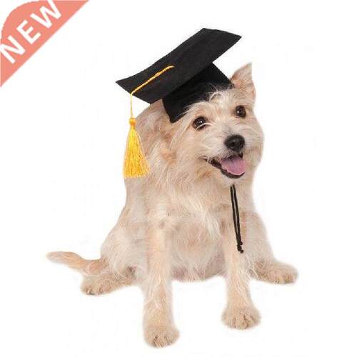 Pet Dog Graduation Cap Puppy Doctor Hat Dog Student Tassel