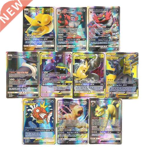 60-200pcs New Pokemon cards Tag Team GX EX MEGA Cards Pokemo