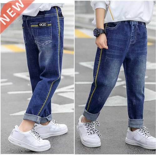 IENENS Autumn Boy's Jeans Clothes Kids Cowboy Long Pants Chi