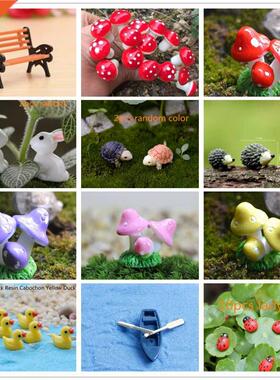 Mini Red Muroom Rabbits Ducks Tortoise Garden Ornament Min