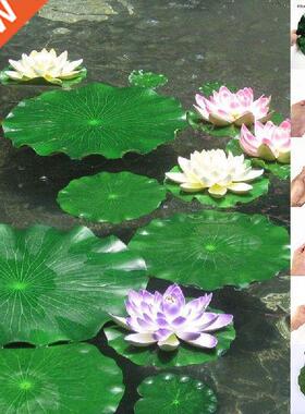 New Artificial Plant Fake Floating Lotus Leaves Le Water