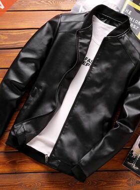 Thoshine Brand Spring Autumn Men Leather Jackets Classic Sli