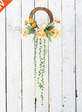 Easter Wreath Artificial Spring Wreath Daisy Decor Mixed