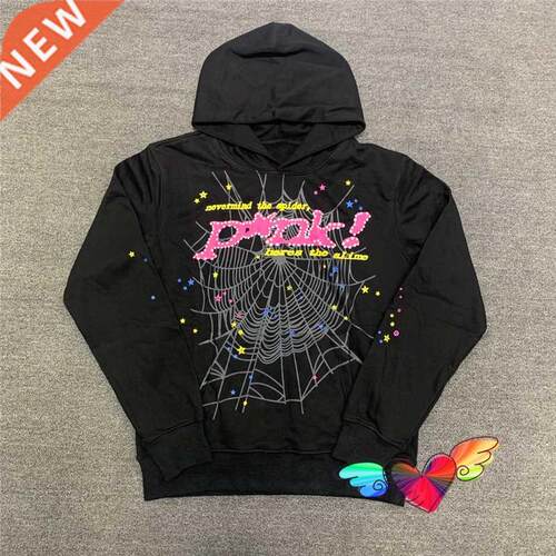 Hip Hop Web Puff Print Sp5der 555555 Hoodie Men Women 1:1 Hi