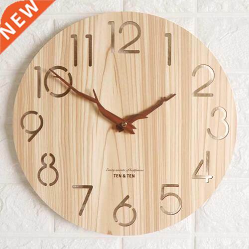 Wooden 3D Wall Clock Modern Design Nordic Children's Roo