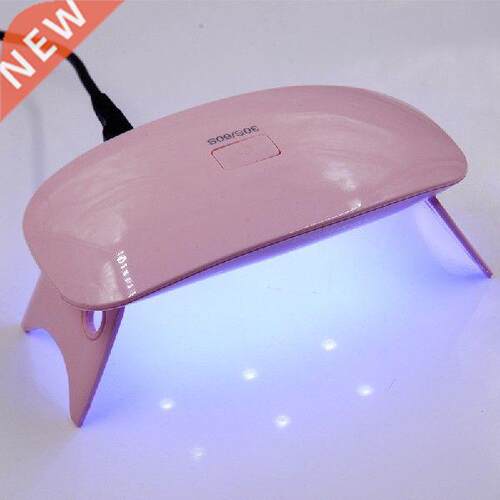 1pcs 2 Color Portable 6W Nail Dryer Machine 6 LED UV Lamp