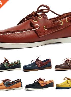 2020Men Genuine Leather Driving oes,Docksides Classic Boa