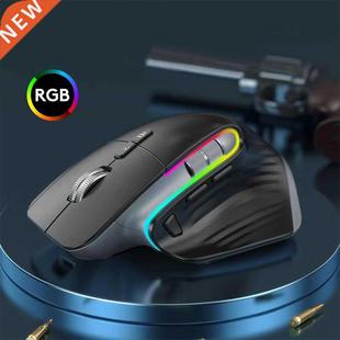 2.4G Rechargeable Gaming Mouse Wireless Mouse Bluetooth RGB