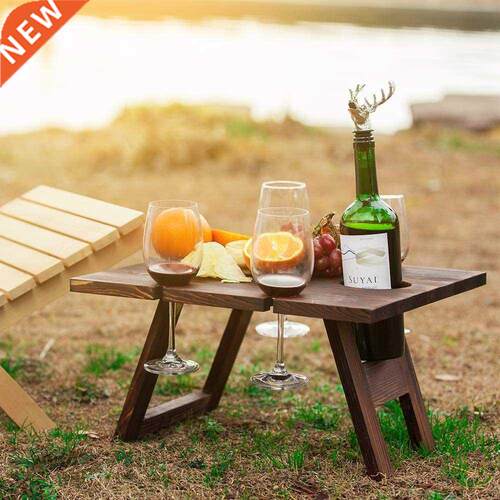 Wooden Outdoor Portable Folding Camping Picnic Table with Gl