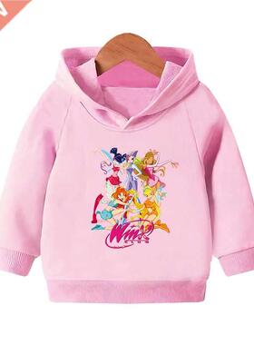 The Winx Butterfly Fairy Cartoon Kids Hooded Hoodies Cute Gi