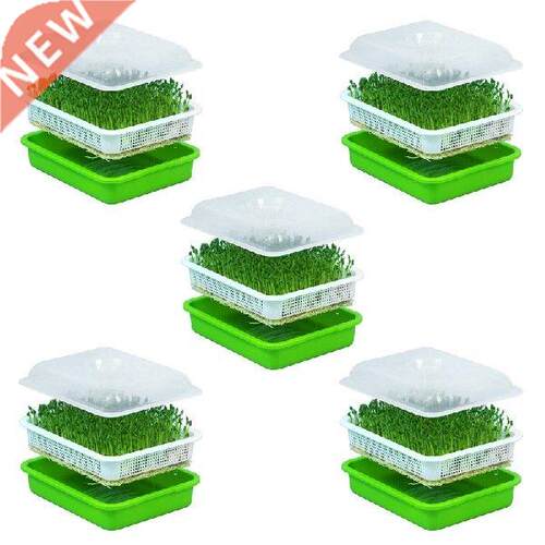 5X Seed Sprouter Tray With Lid BPA Free Bean Sprout Grower
