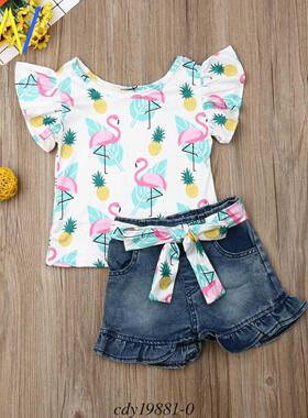 T-shirt Baby Girls jeans Pants Shorts Clothes for kids girl