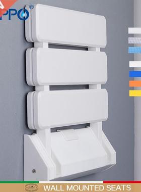 GAPPO Wall Mounted Shower Seats Plastic Folding Chair Bathr
