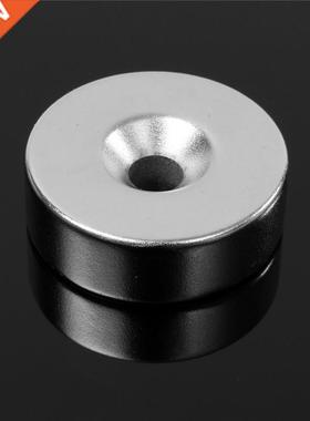 2Pcs 30mm x 10mm Hole 6mm N35 Ring Loop Countersunk Magnets