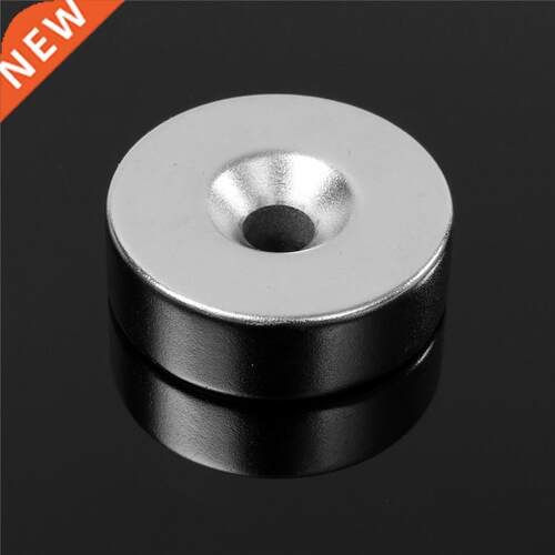 2Pcs 30mm x 10mm Hole 6mm N35 Ring Loop Countersunk Magnets