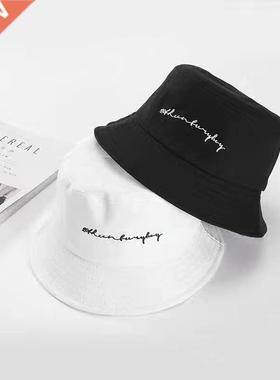 Double Side Bucket Hts for Women Fshion Cotton Smile Flowe