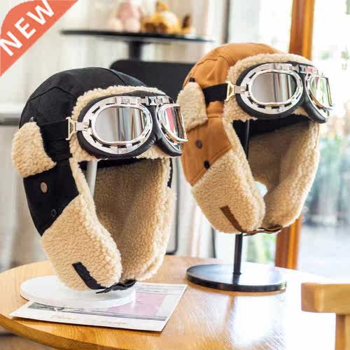 Pilot bomber hat unisex wind and cold winter cotton hat ear