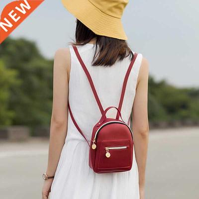 Women Mini Backpack PU Leather Shoulder Bag Teenage Girls Mu