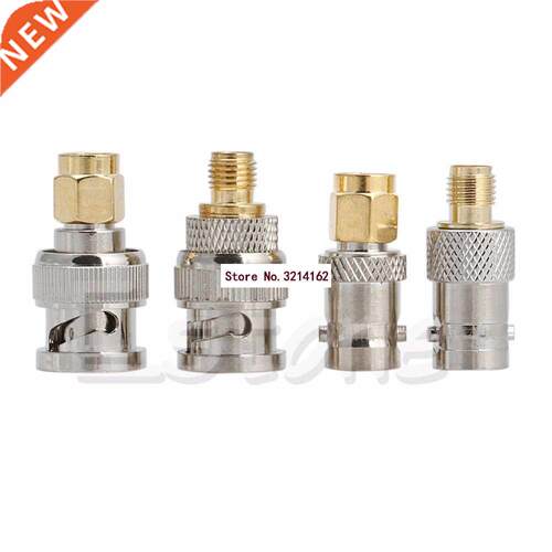 4PCS BNC To SMA Type Male Female RF Converter Test Adapter K