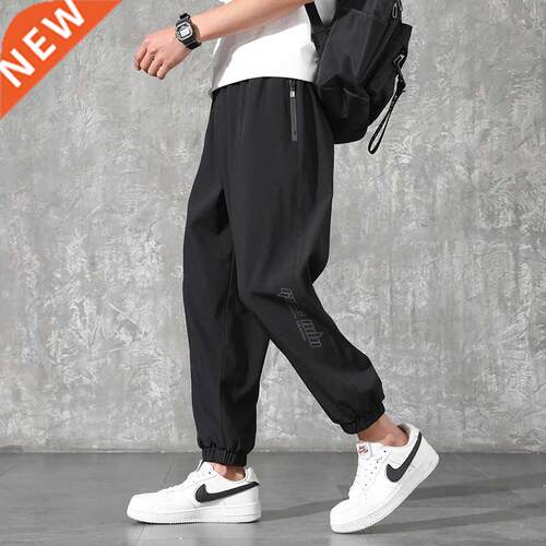 Summer Quick Dry Baggy Sweatpants Men Sportswear Black Jogge