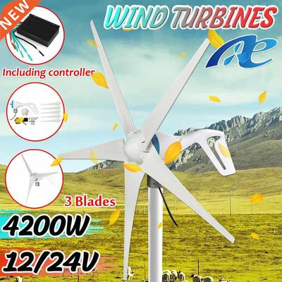 4000W 5 Blades Horizontal Wind Generator S Wind Turbines Ge