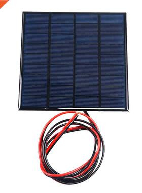 1PCS 9V 2W Solar Panel With 100CM Wire Mini Solar System