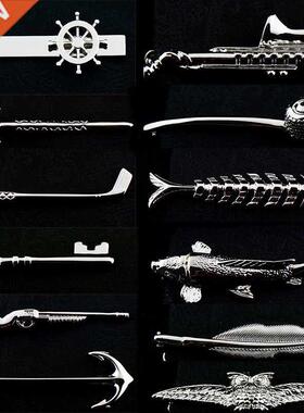 EASY.H New High Quality Laser Engraving Tie Clip Black Men's